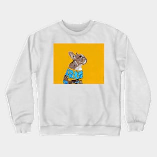 Just a Frenchie wearing Banana Pajamas Crewneck Sweatshirt